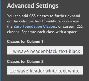 Layout Builder Advanced settings